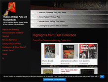 Tablet Screenshot of hudsonvintagepulpandrocketworks.com